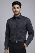 XXL Size| Men Printed Shirt Full | Black