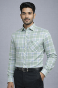 XXL Size| Men Check Shirt Full Sleve| Green