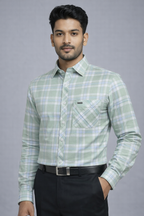 XXL Size| Men Check Shirt Full Sleve| Green