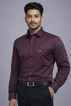 XXL Size| Men Plain Shirt Full Sleve| Maroon