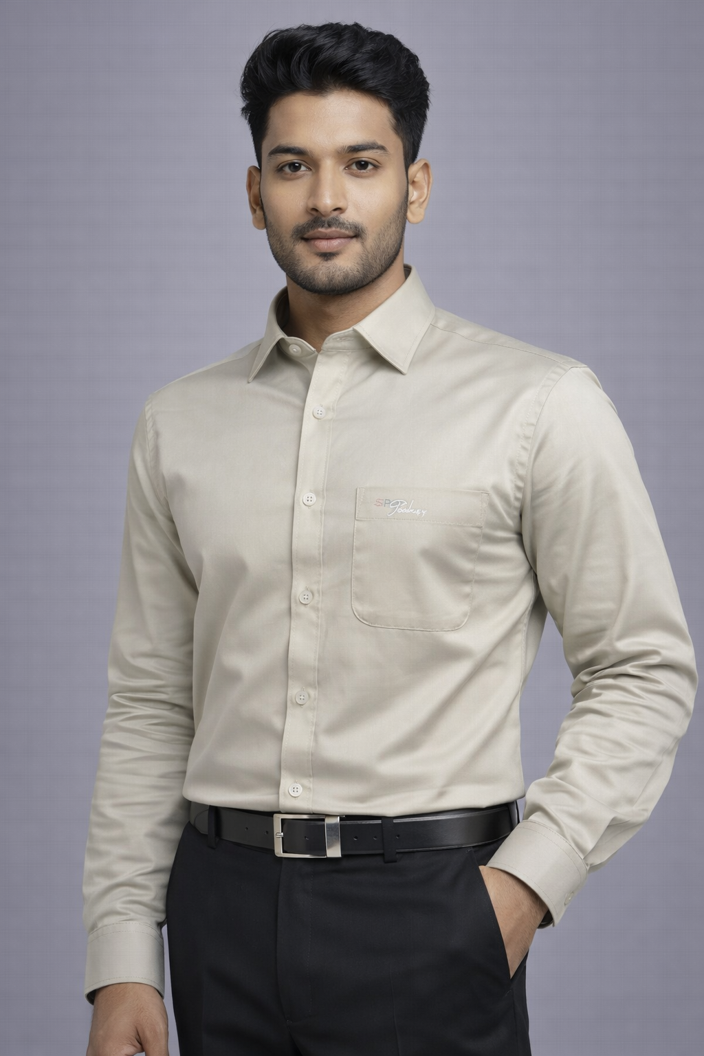 XXL Size| Men Plain Shirt Full Sleve| Sky blue