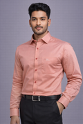 XXL Size| Men Plain Shirt Full Sleve| Peach