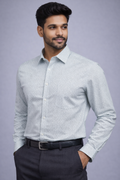 XL Size| Men Printed Shirt Full Sleve| Grey