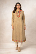 Free Size| Premium Woolen Kurti| Beige