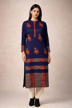 Free Size| Premium Woolen Kurti| Navy Blue