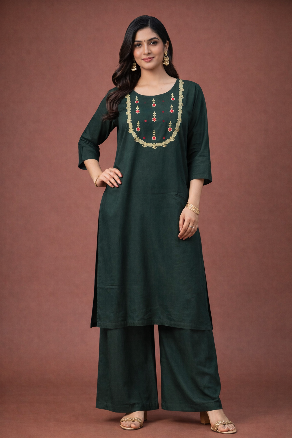 XXL Size| Rayon stitched Kurti | Green
