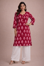 5XL Size| Premium Cotton Printed Kurti | Red