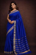 Semi Silk Mangal Giri Saree| Blue