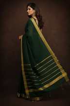 Back-facing angle – pallu & border detail