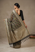 Back pose showing pallu drape