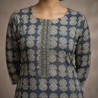 Block print detail close-up