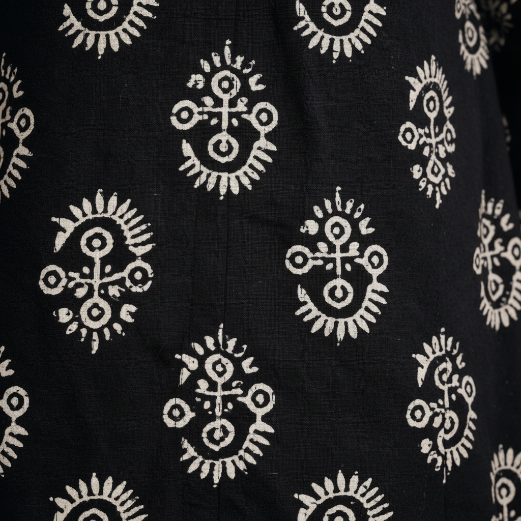 Block print detail close-up