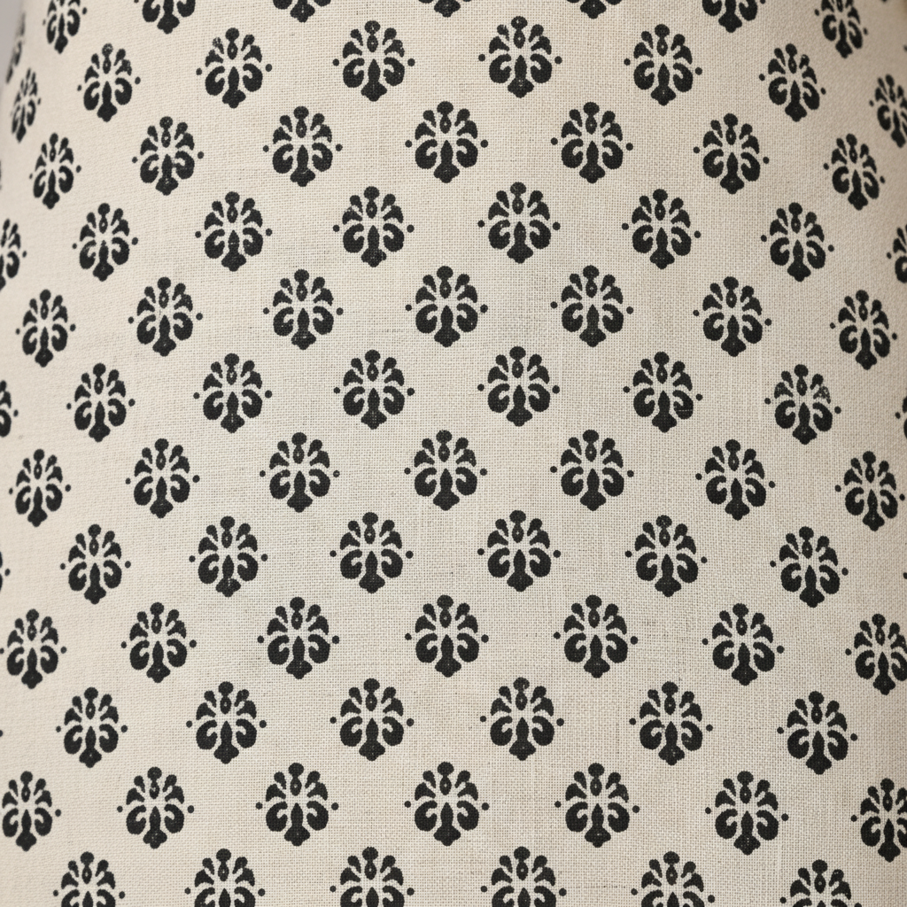 Block print pattern close-up