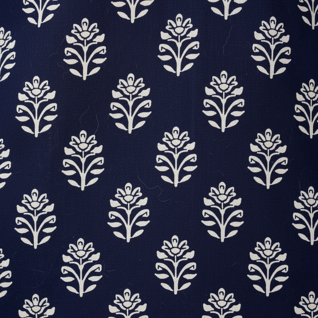 Block print pattern close-up
