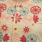 Close-up colorful embroidery detail