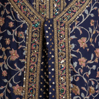 Close-up embroidery and embellishment detail