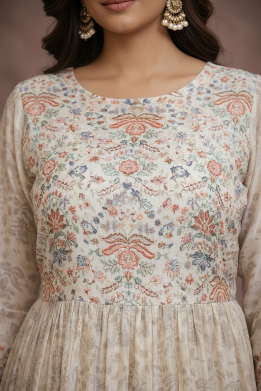 Close-up embroidery detail