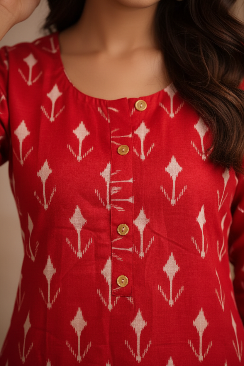 Close-up floral print and border