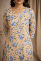 Close-up floral print and border