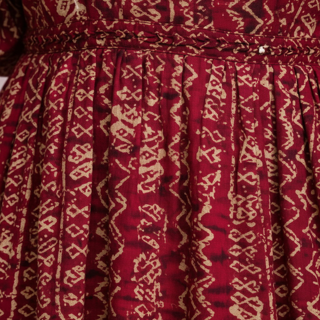 Close-up geometric print detail