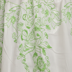 Close-up green embroidery detail