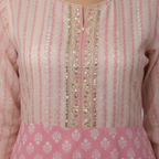 Close-up mixed pattern and embroidery detail