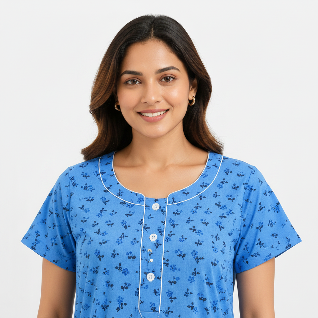 Close-up neckline shot