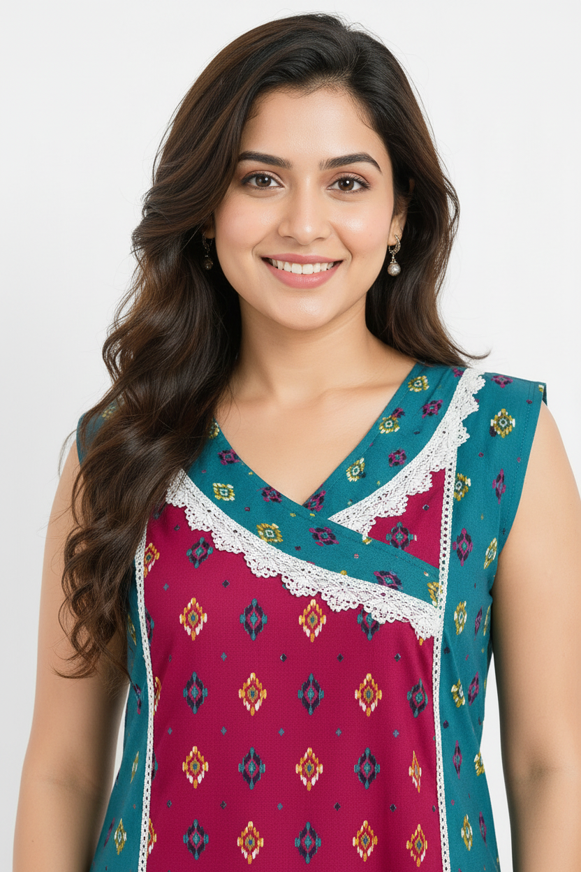 Close up neckline shot