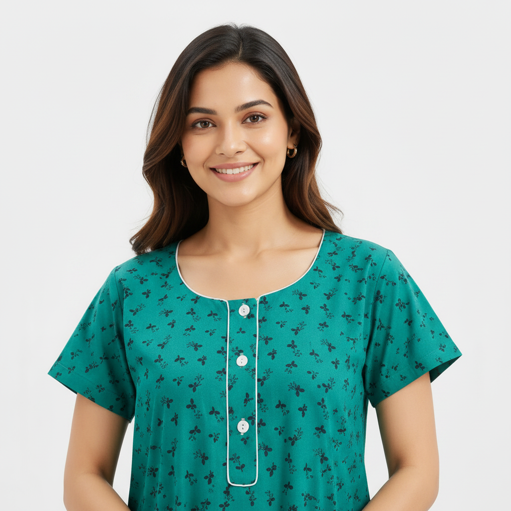 Close-up neckline shot