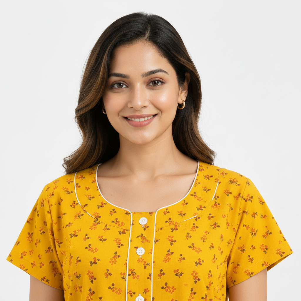 Close-up neckline shot