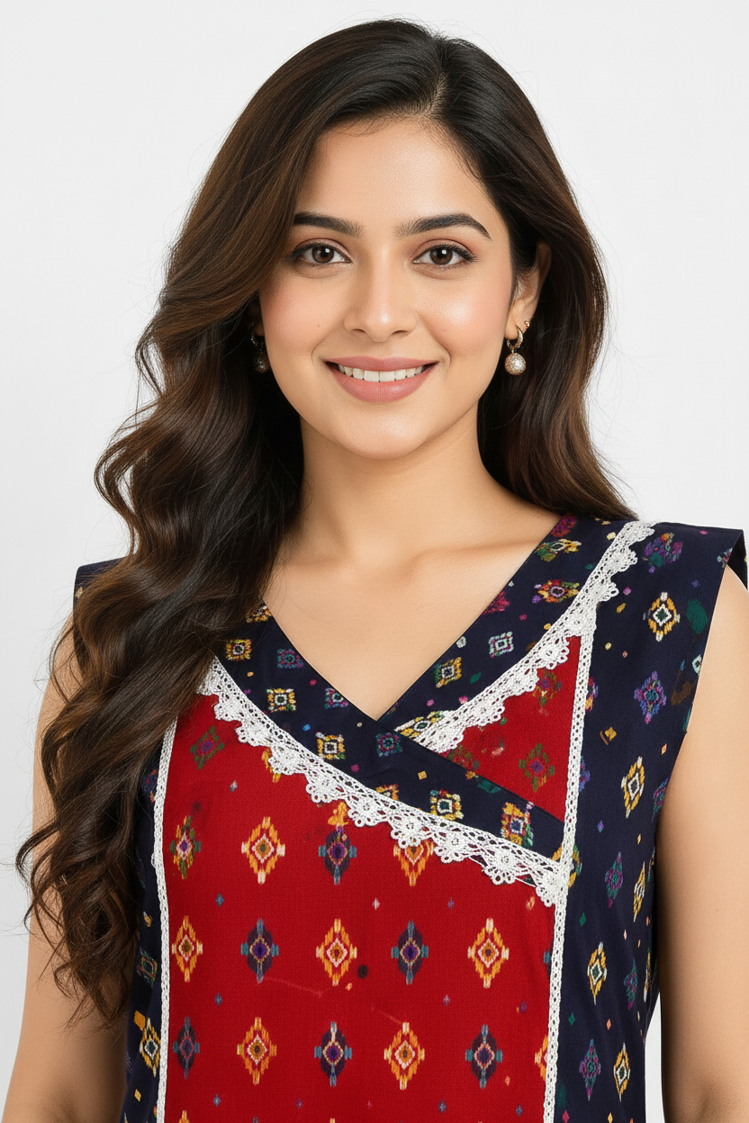 Close up neckline shot