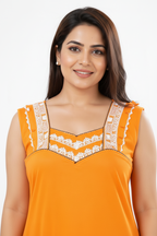 Close up neckline shot