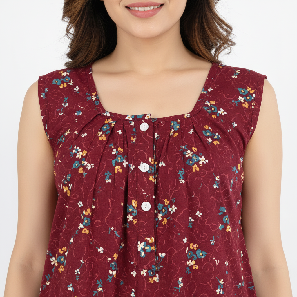 Close up neckline