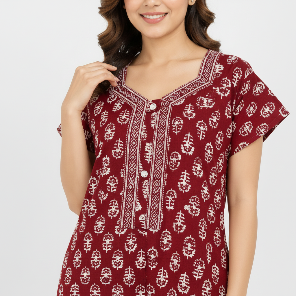 Close up neckline