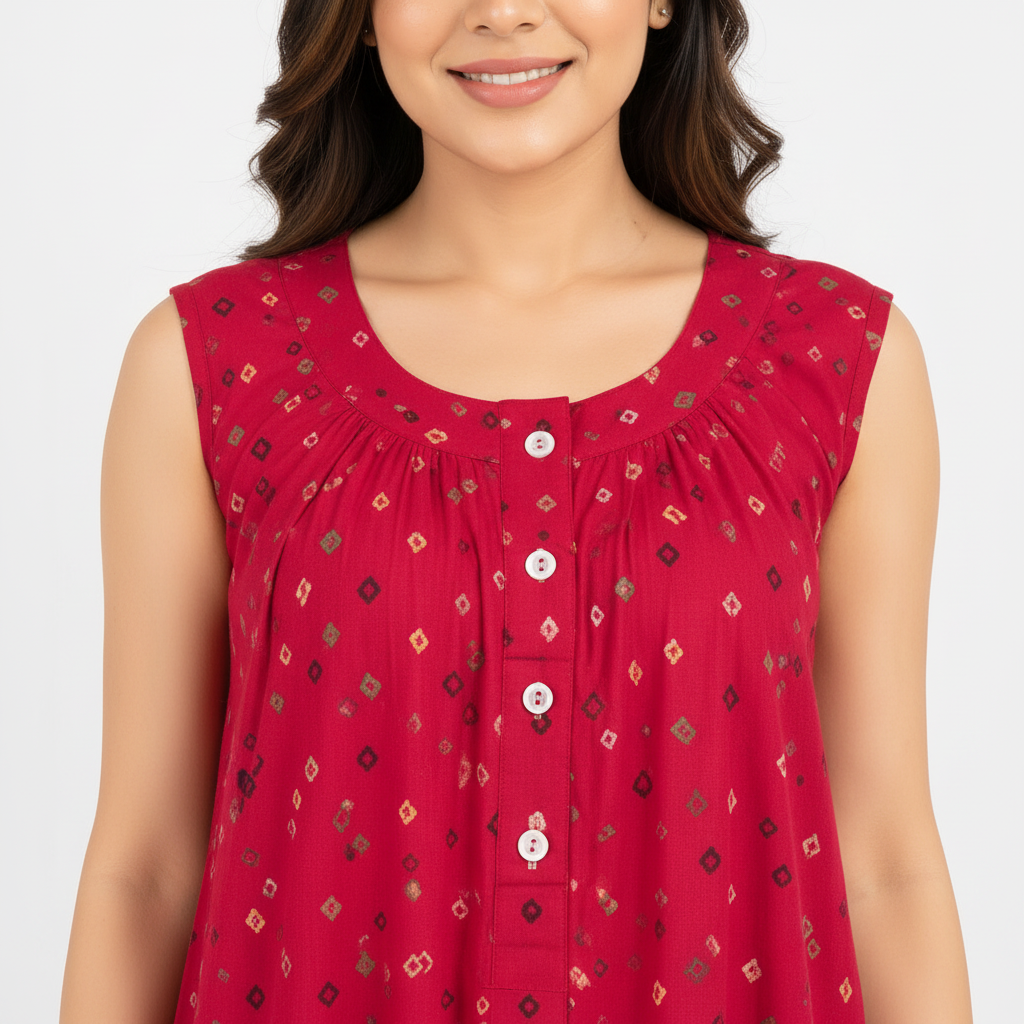 Close up neckline