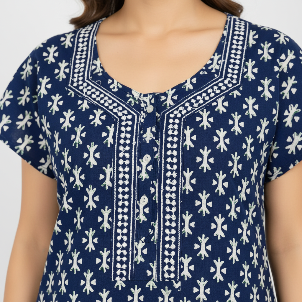 Close-up neckline