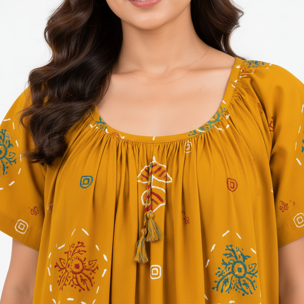 Close up neckline