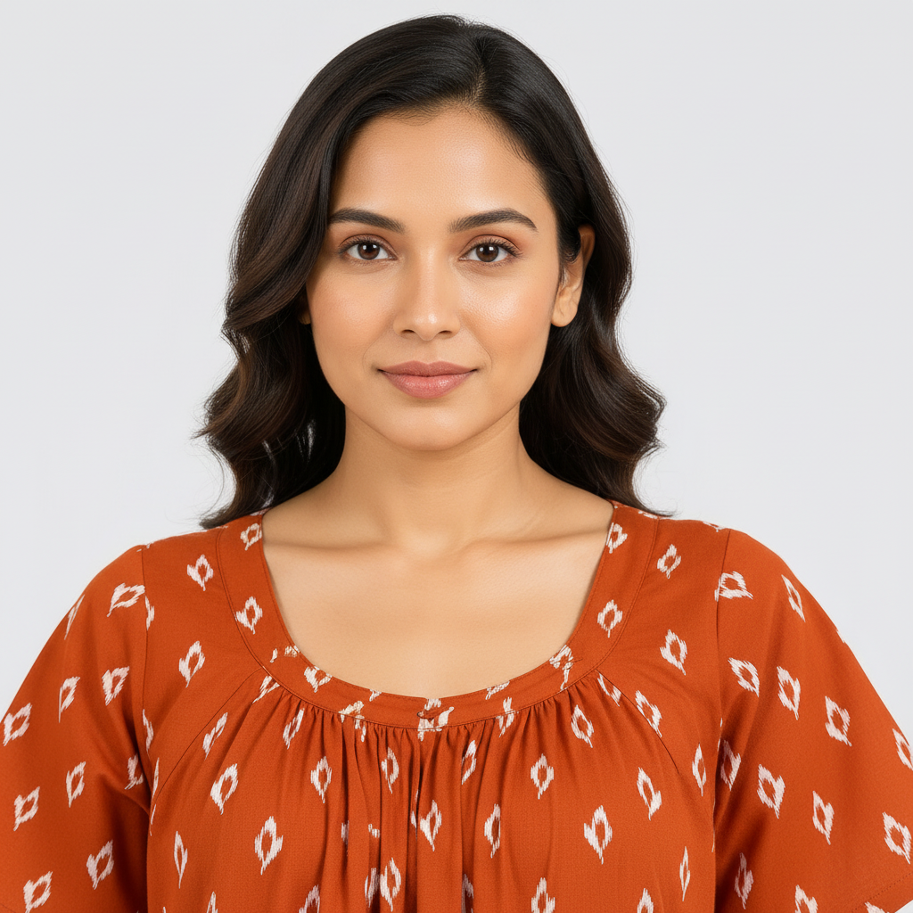Close up neckline
