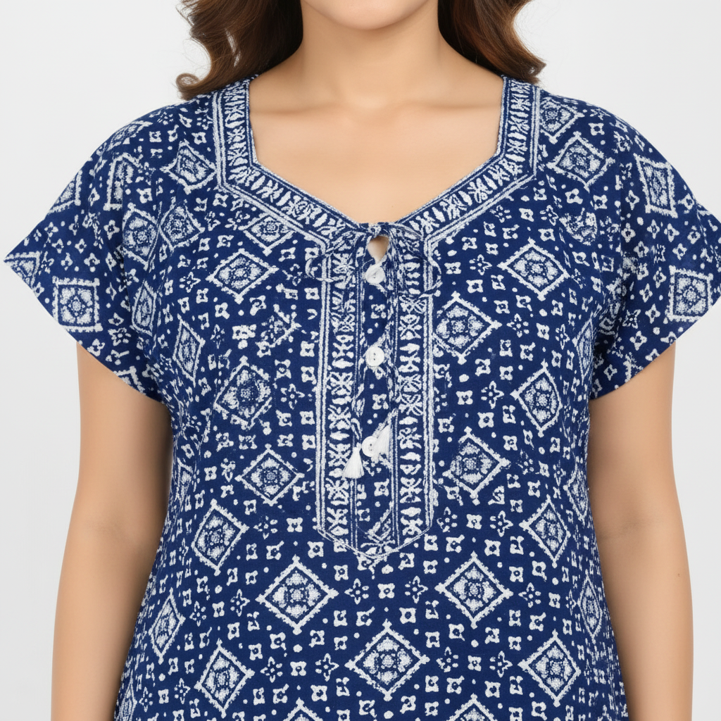 Close-up neckline