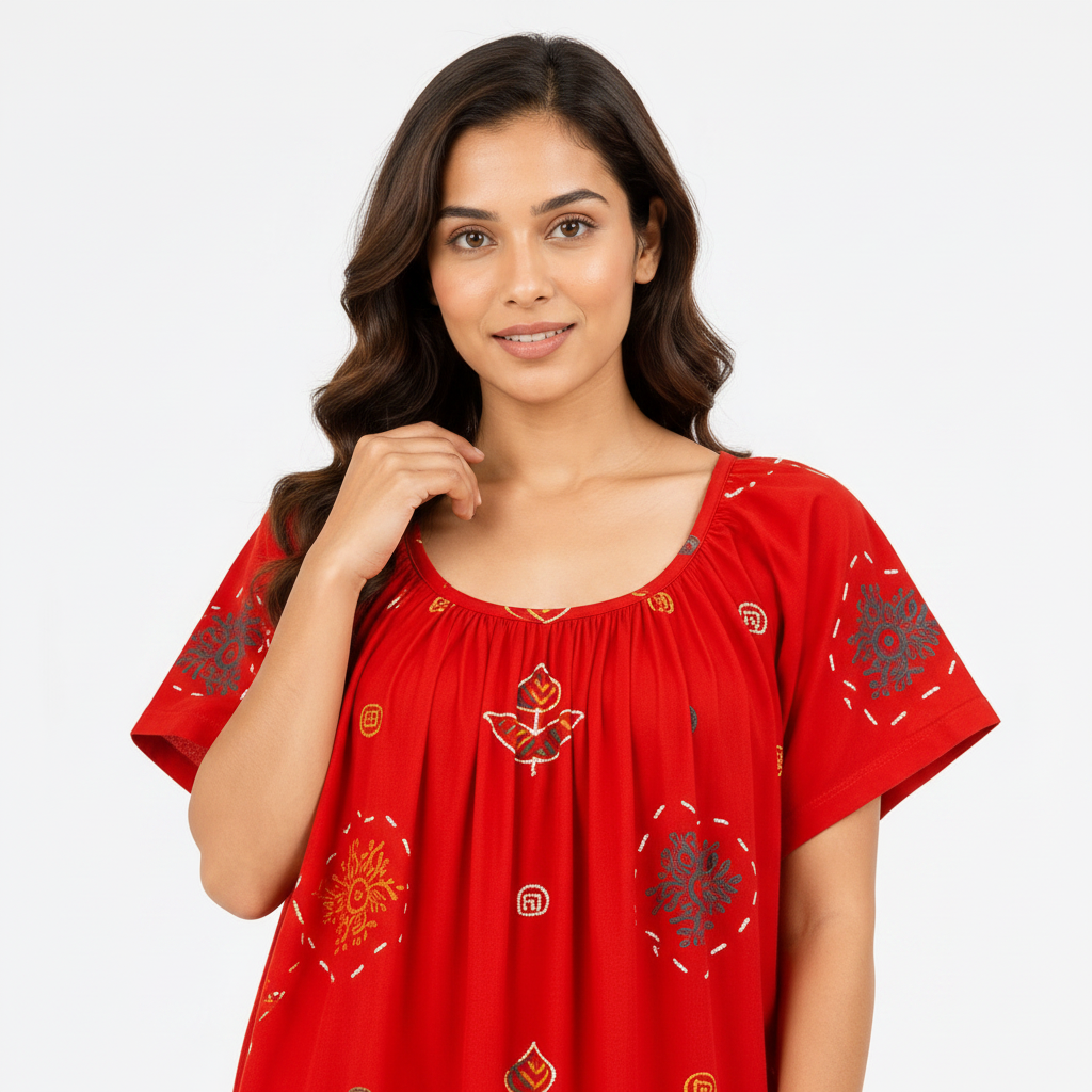 Close up neckline