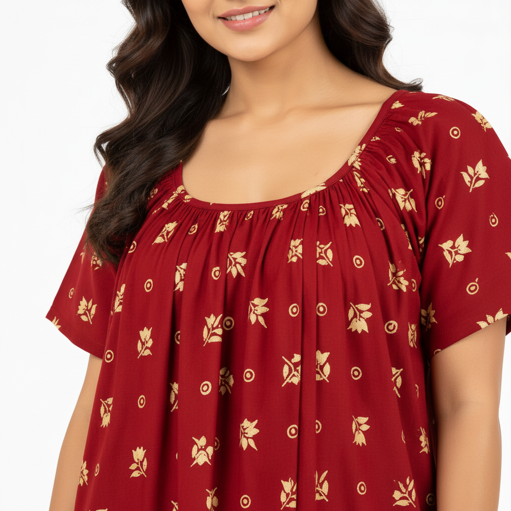 Close up neckline