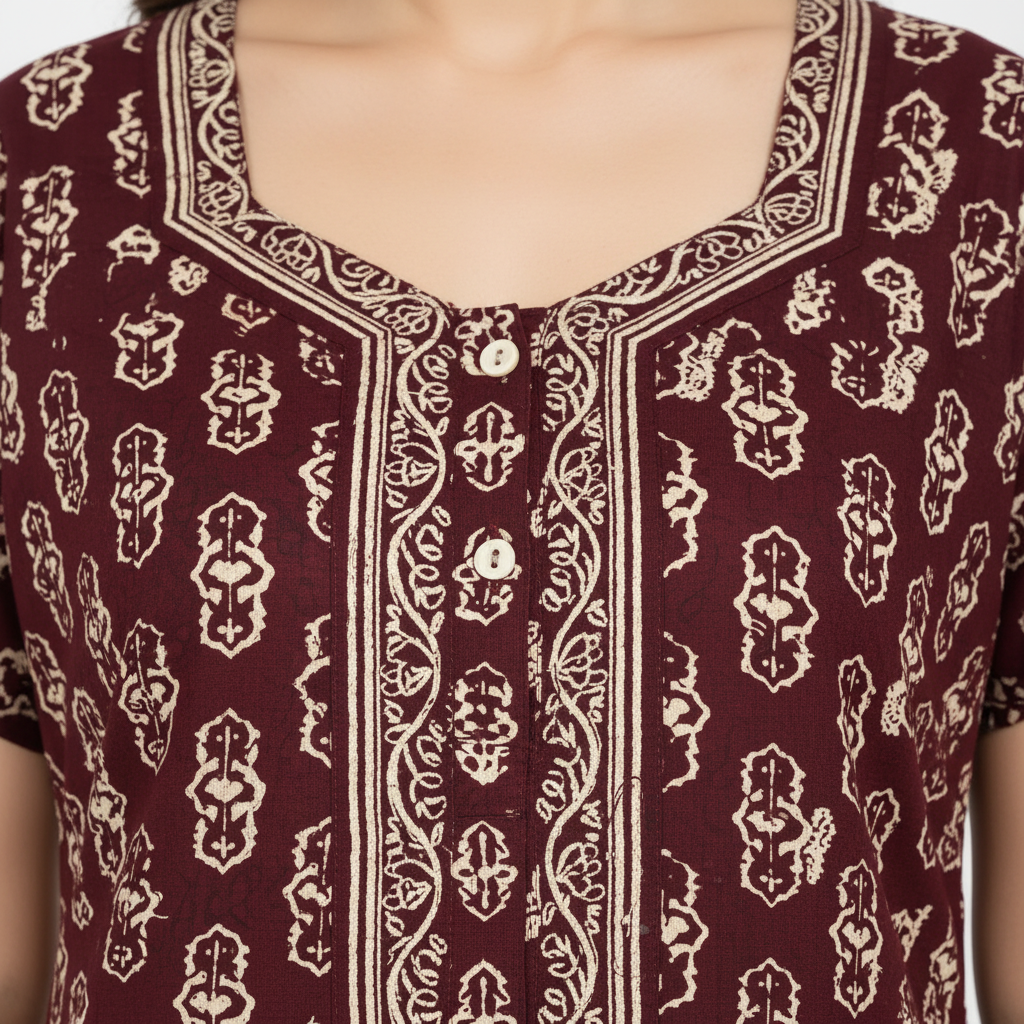 Close-up neckline