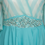 Close-up ombre and embellishment detail