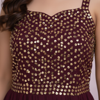 Close-up sequin work detail