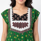 Close-up yoke embroidery