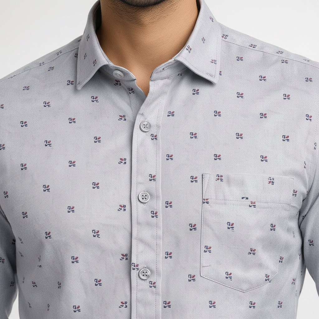 Collar & Button Detail