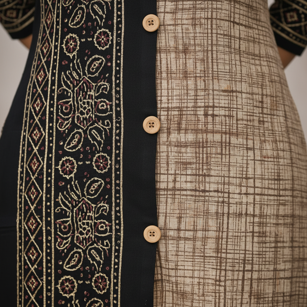 Embroidered border close-up