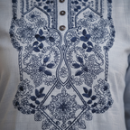 Embroidered yoke detail close-up