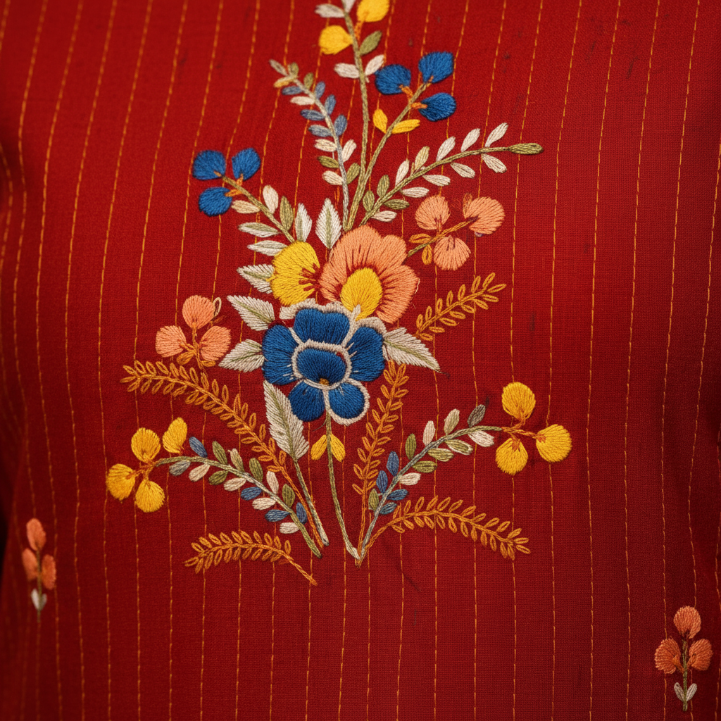 Embroidery close-up