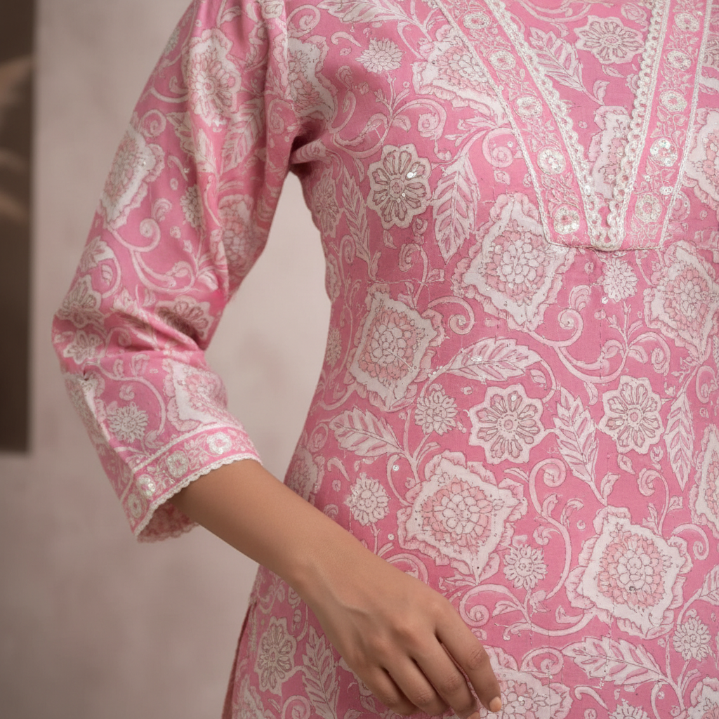 Embroidery detail close-up